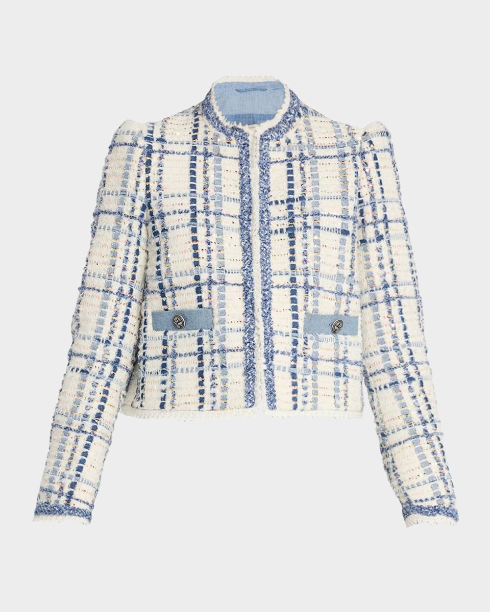 Paillette Check Luxury Tweed Jacket